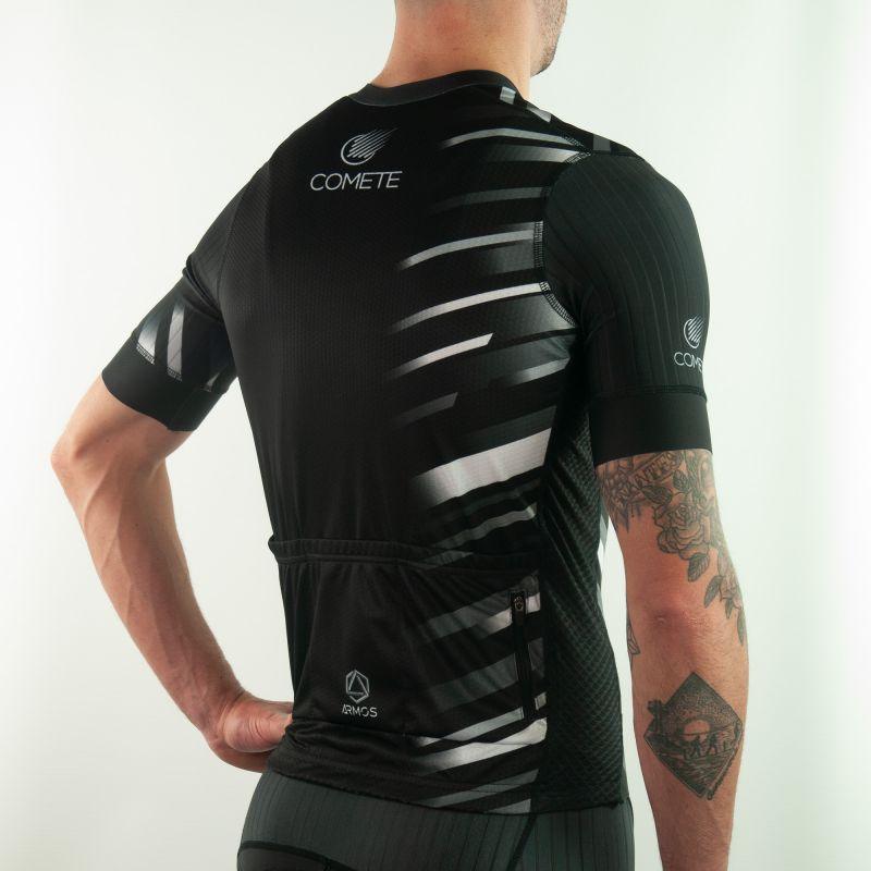 MAILLOT ELITE ROAD ARMOS COMÈTE NOIR/BLANC MC V-MAILLOT SILA SPORTS