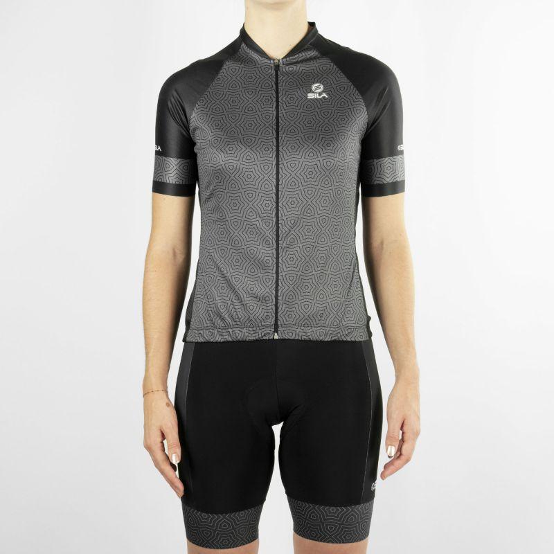 MAILLOT FEMME SILA AZALEA STYLE - NOIR - Manches courtes Référence 2933 - M - Noir V-MAILLOT SILA SPORTS