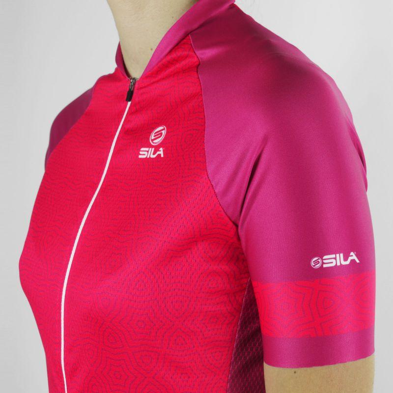 MAILLOT FEMME SILA AZALEA STYLE - ROSE - Manches courtes Référence 2932 - M - Rose V-MAILLOT SILA SPORTS