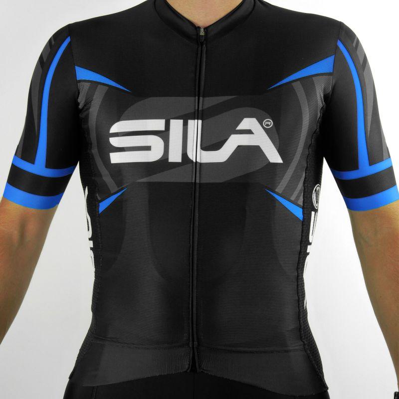 MAILLOT PRO RACE SILA TEAM - BLEU - Mc Référence 2216 - V-MAILLOT SILA SPORT