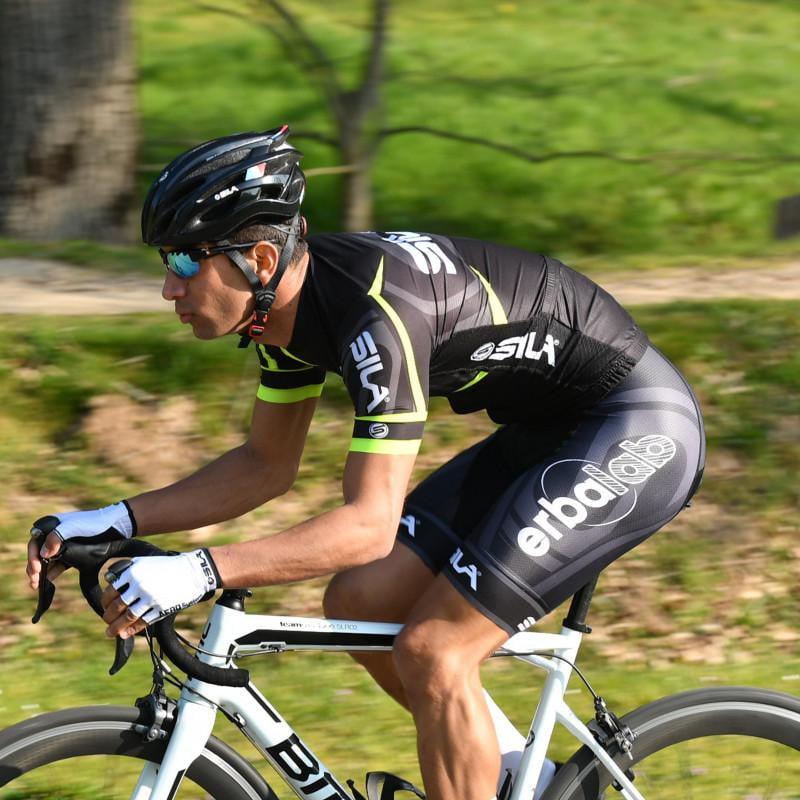 MAILLOT PRO RACE SILA TEAM - JAUNE FLUO - MC 1735 V-MAILLOT SILA SPORT