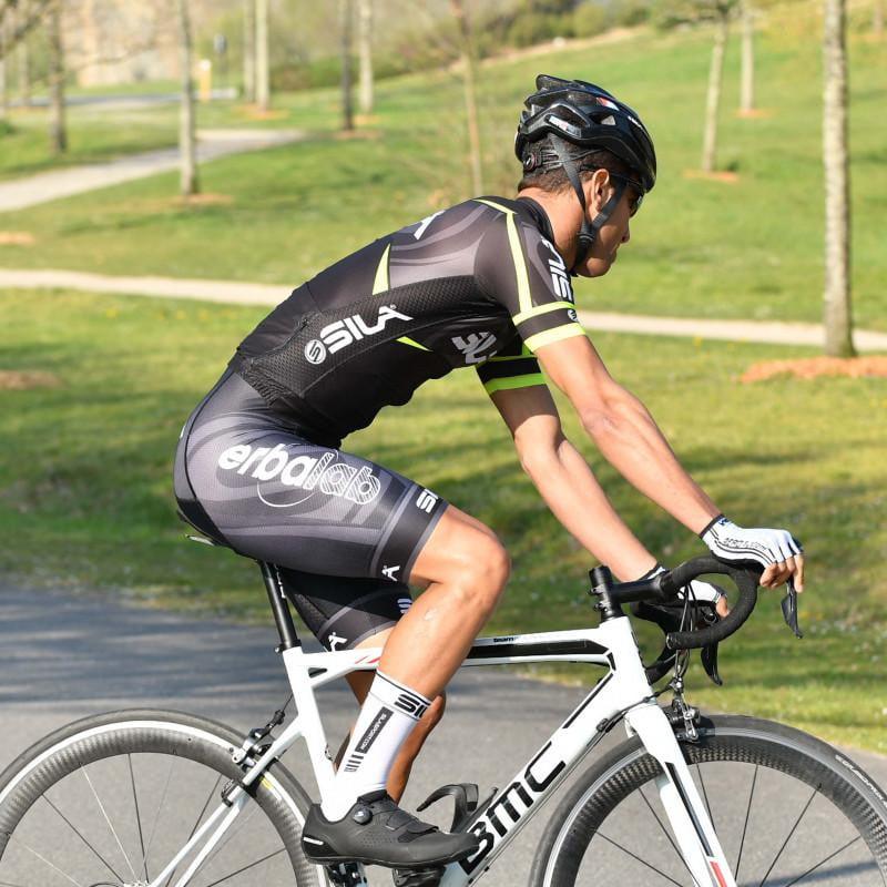 MAILLOT PRO RACE SILA TEAM - JAUNE FLUO - MC 1735 V-MAILLOT SILA SPORT