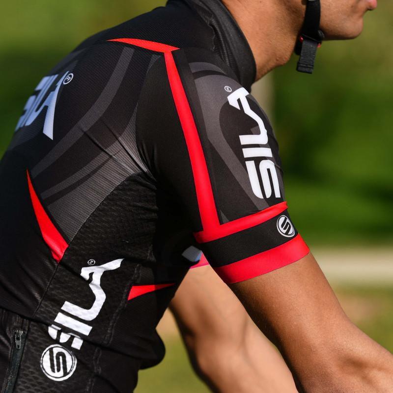 MAILLOT PRO RACE SILA TEAM - ROUGE - MC 1736 V-MAILLOT SILA SPORT