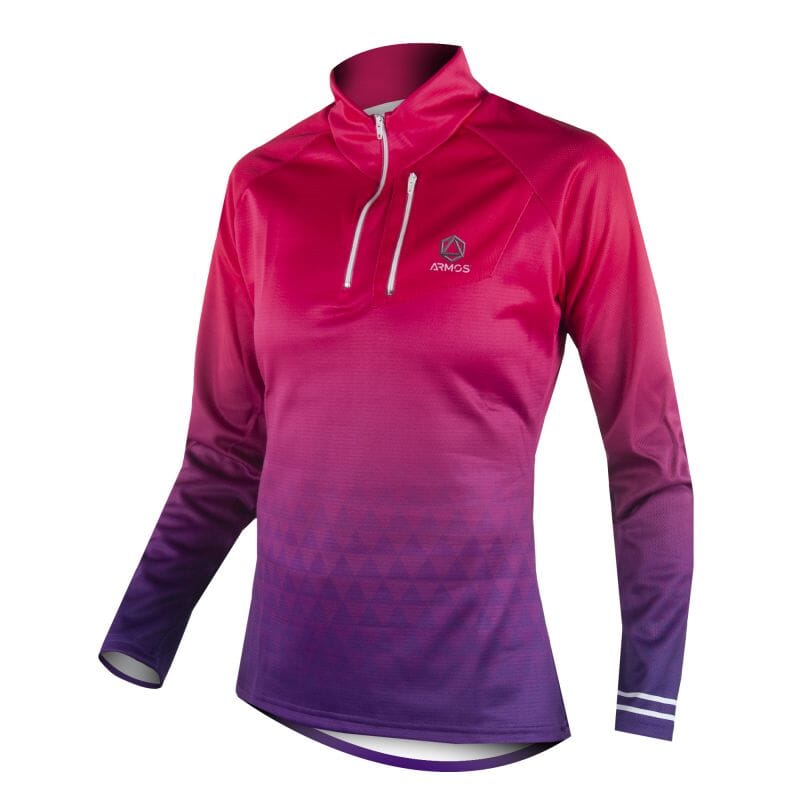 MAILLOT RUNNING FEMME HIVER ARMOS DANA ROSE V-MAILLOT SILA SPORT XS ROSE