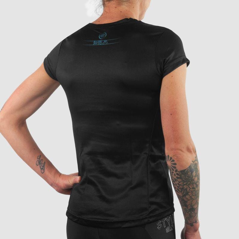 MAILLOT RUNNING FEMME IRON STYLE 2.0 BLEU V-MAILLOT SILA SPORTS