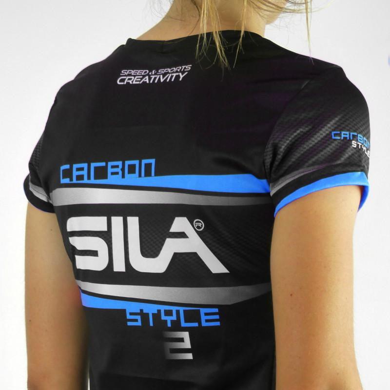 MAILLOT RUNNING FEMME - SILA CARBON STYLE 2 - BLEU - MC 1706 M-RUNNING SILA SPORT