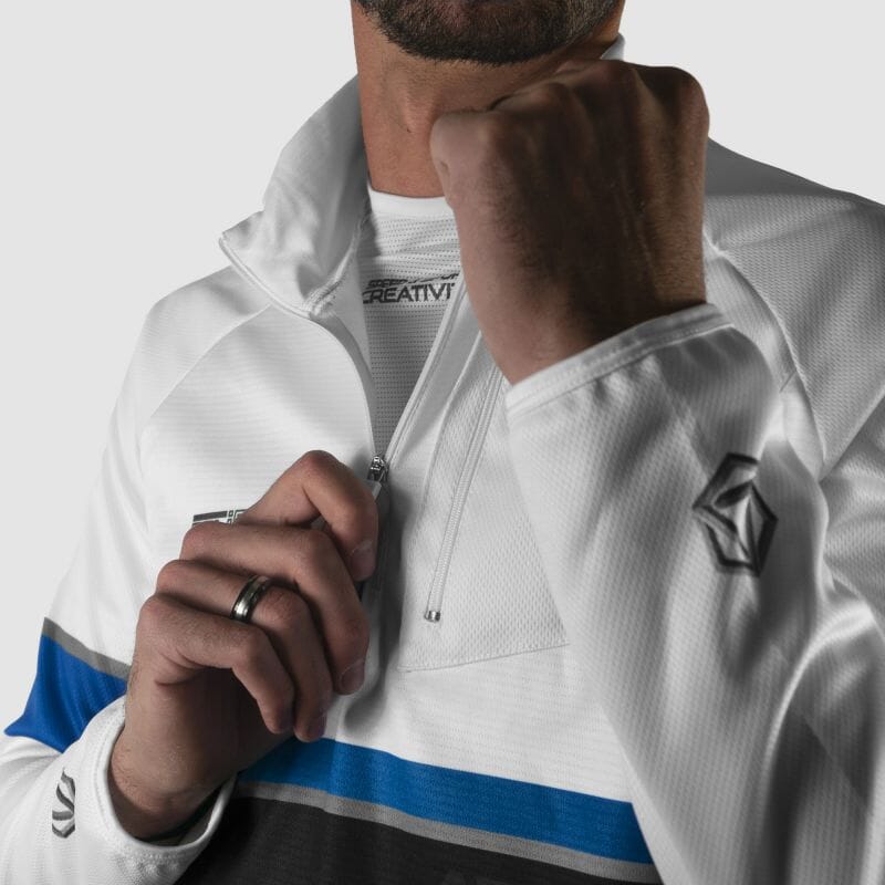 MAILLOT RUNNING HIVER ARMOS TALISMAN BLEU V-MAILLOT SILA SPORT