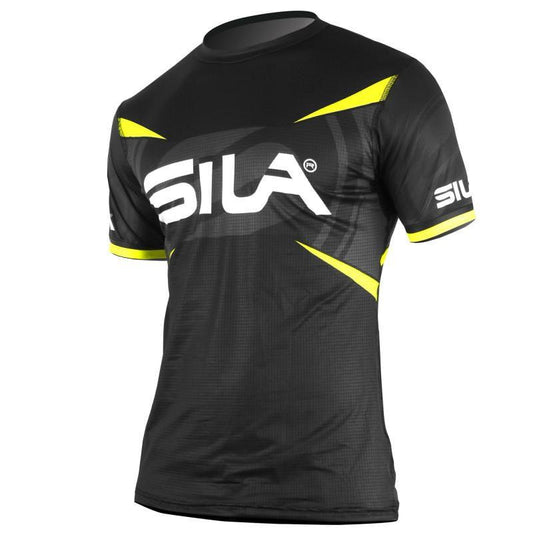 MAILLOT RUNNING HOMME - PRO ULTRALIGHT - SILA TEAM - JAUNE FLUO - MC 1666 M-RUNNING SILA SPORT S 1666 JAUNE FLUO