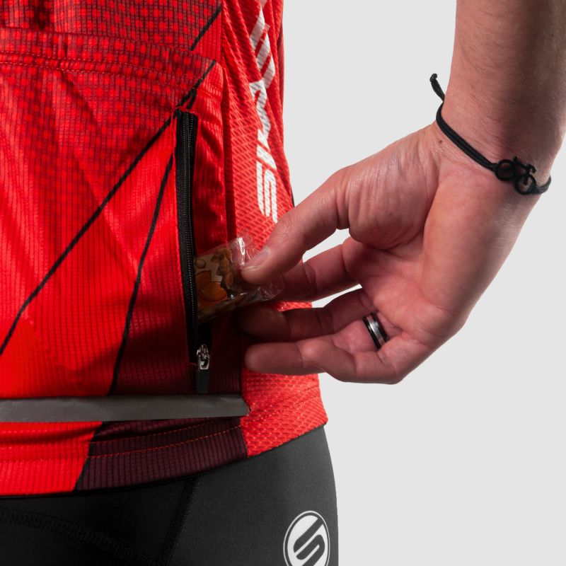 MAILLOT SILASPORT MOZAIK STYLE ROUGE MC V-MAILLOT SILA SPORTS