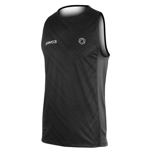 MAILLOT SM RUNNING HOMME PERFO ARMOS LEGEND NOIR V-MAILLOT SILA SPORTS