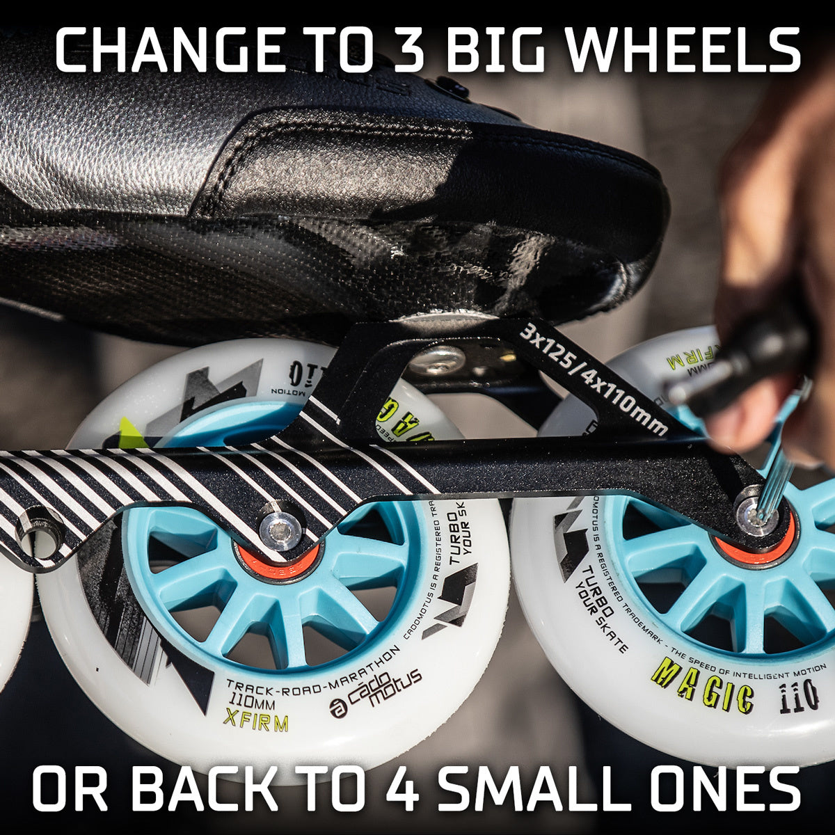 Patin de vitesse en ligne Agility-3 4 X 110 DISPONIBLE MAINTENANT R-CHAUSSURE CADOMOTUS