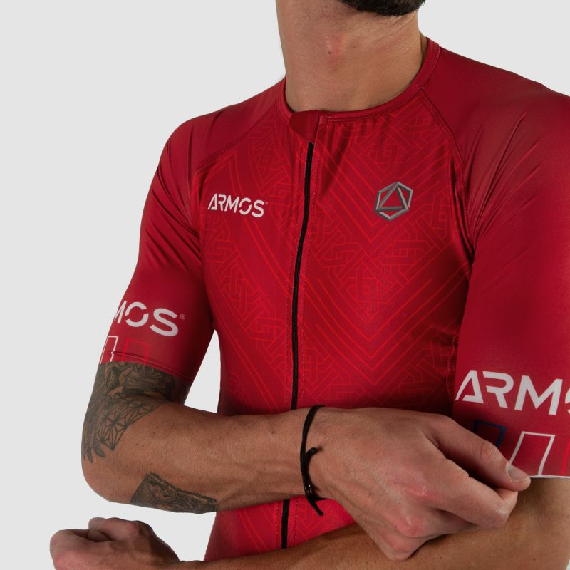 TOP TRIATHLON PERFO ARMOS LEGEND ROUGE MC V-TRIFONCTION SILA SPORTS