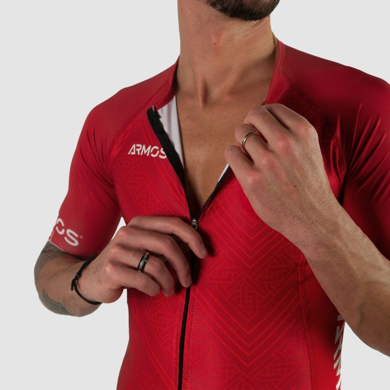 TOP TRIATHLON PERFO ARMOS LEGEND ROUGE MC V-TRIFONCTION SILA SPORTS
