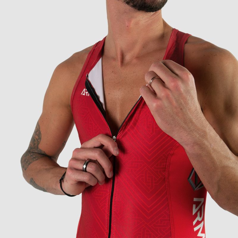 TOP TRIATHLON PERFO ARMOS LEGEND ROUGE SM V-TRIFONCTION SILA SPORTS