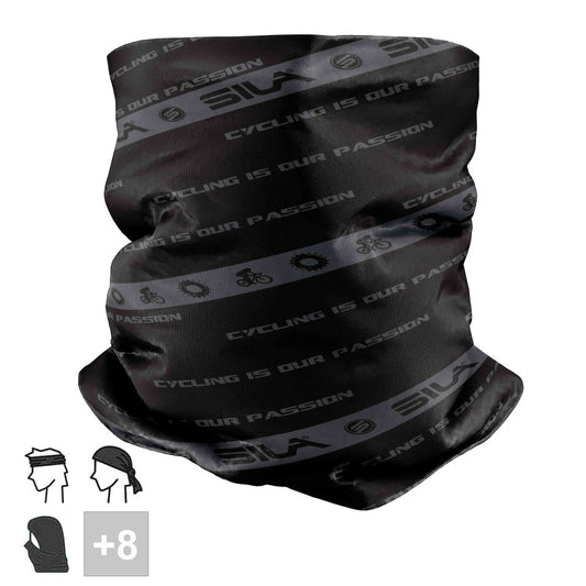 SILA MULTIFUNCTIONAL NECK BANDANA - CYCLING PASSION BLACK / ANTHRACITE