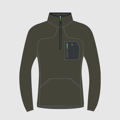 ROCCHETT HALF-ZIP FLEECE DEEP/GREY WOOD | 2531098-007 2026