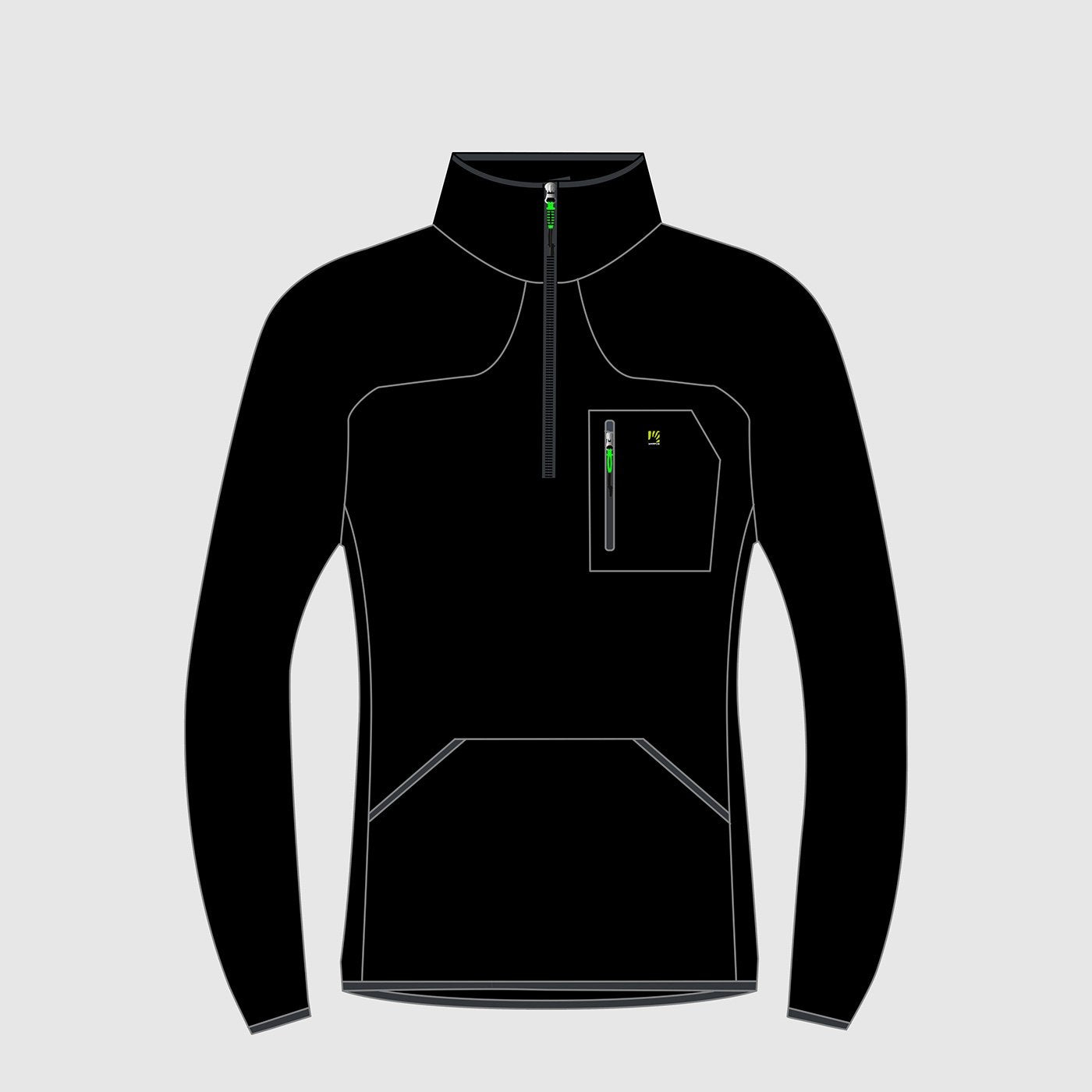 ROCCHETT BLACK HALF-ZIP FLEECE | 2531098-400N 2026