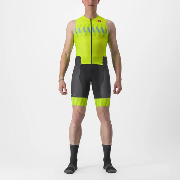 FREE SANREMO 2 SUIT SLEEVELESS   Couleur : ELECTRIC LIME/NIAGARA BLUE  | 8622090-383