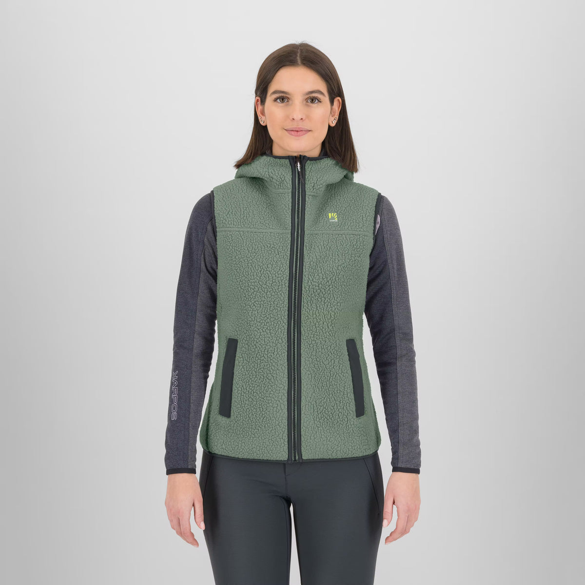 Sweat à capuche rétro MOIAZZA avec gilet  HAIE/BOIS GRIS | 2532078-057  2026-27