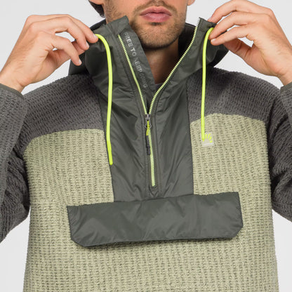 ROCCHETTA VOGUE SWEAT À CAPUCHE DEMI-ZIP POLAIRE  THÉ/RICIN/KAMBABA | 2531128-062   2027