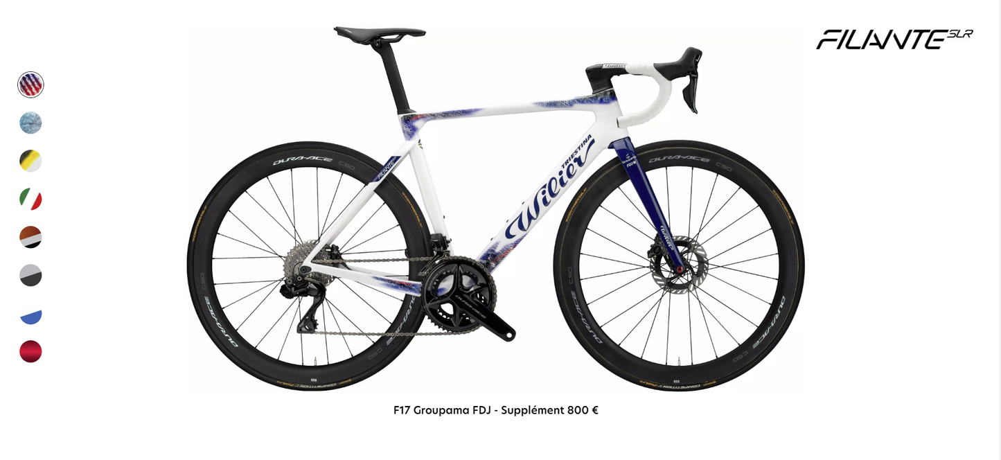 WILIER TRIESTINA FILANTE SLR BIKE SHIMANO DURA ACE Di2 R9270 WHITE/BLACK/GOLD 