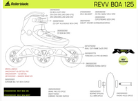 Patins de vitesse en ligne ROLLERS - LONG DISTANCE  REVV BOA® 125 07222200100 | Tailles: 23.0-31.5 (Includes Footboard Sizer) | Couleurs: NOIR 2025