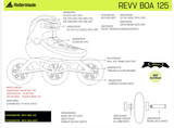 Patins de vitesse en ligne ROLLERS - LONG DISTANCE  REVV BOA® 125 07222200100 | Tailles: 23.0-31.5 (Includes Footboard Sizer) | Couleurs: NOIR