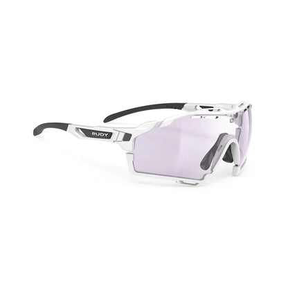 CUTLINE COLOUR GLASSES GLOSSY WHITE CUTLINE FRAME WITH LASER VIOLET PHOTOCHROMIC LENSES IMPACTX-2 WHITE BUMPERS 2026