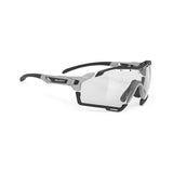 LIGNE DE COUPE/CUTLINE  Couleur : Light Grey Matte Frame with ImpactX Photochromic 2 Laser Black Lenses Black Bumpers