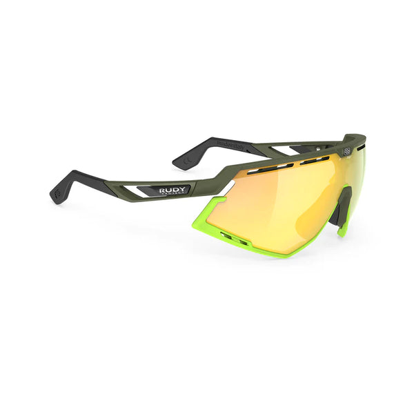 LUNETTE DEFENDER  Couleur : Olive Matte Frame With Multilaser Yellow Lenses Lime Bumpers