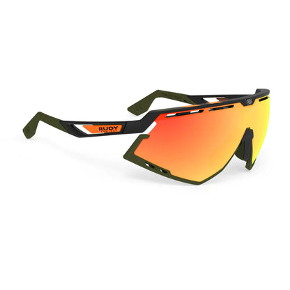 LUNETTES DEFENDER /DEFENDER MONTURE NOIR MAT ET VERRES MULTILASER ORANGE BUMPERS OLIVE ORANGE STRIPES 2026