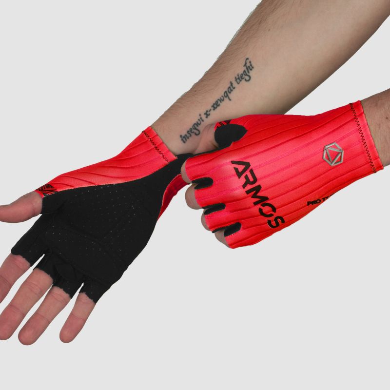 ARMOS PRO AERO CHRONO RED SHORT GLOVES 3663