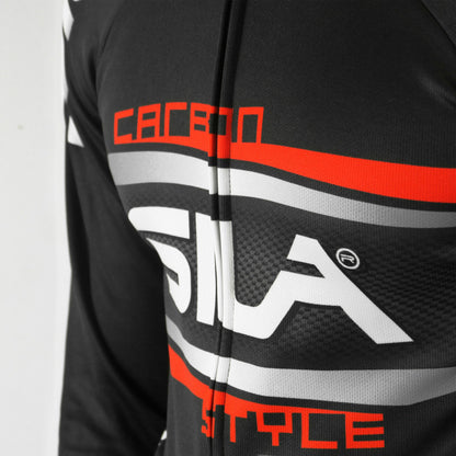 SILA CARBON STYLE 2 WINTER THERMAL JACKET - black/red in stock only