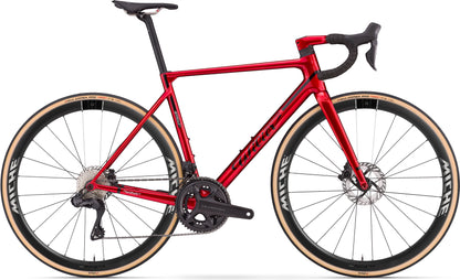 Verticale SLR   E508TBK	Q2 Velvet Red - Glossy    SRAM RED AXS E1 2x12 + POWERMETER	MICHE KLEOS RD 36 CARBON | CERAMICSPEED BEARINGS  2026 (