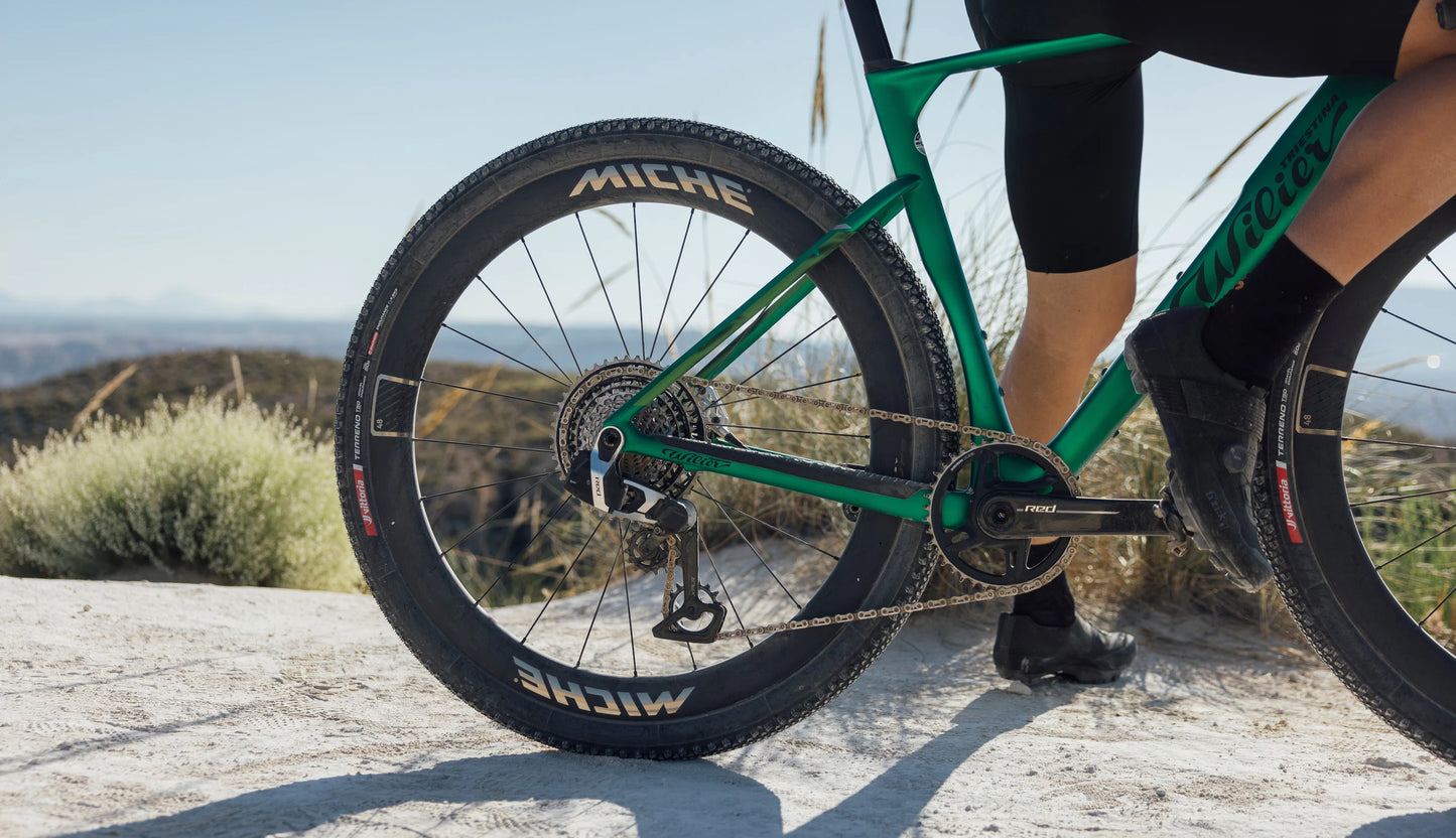 Rave SLR ID2  E628G4G (with carbon F BAR)	  V12 Neon Purple Glossy     SHIMANO GRX Di2 1x12S	MICHE AERO GRAFF CARBON 48 mm  2026