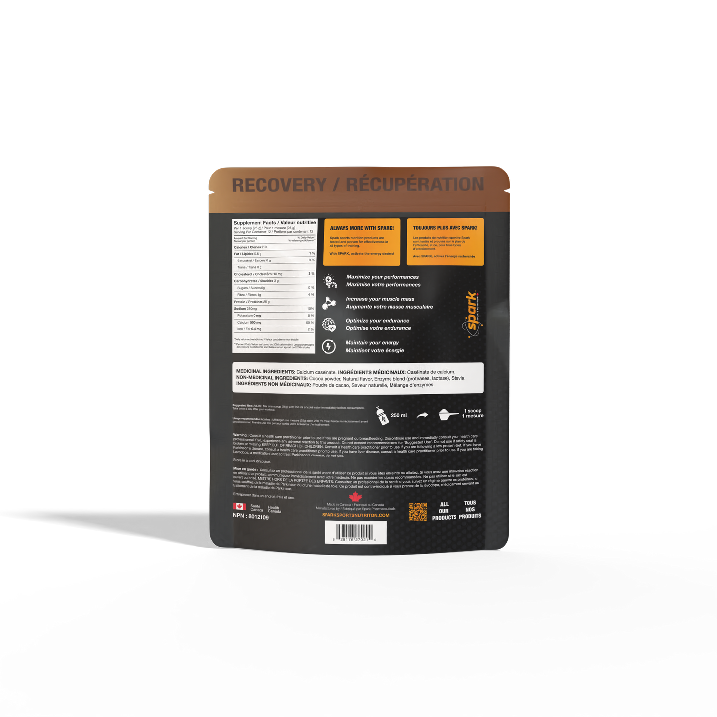 SPARK RECOVERY PROTEIN CHOCOLATE
