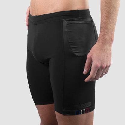 ARMOS TALISMAN BLACK RUNNING SHORTS