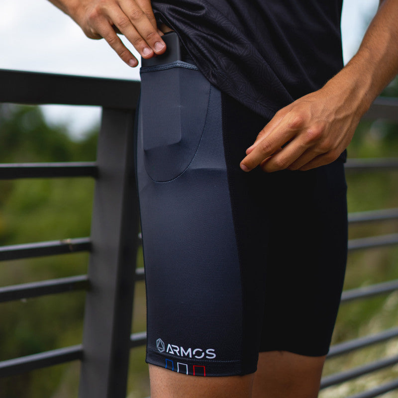 ARMOS TALISMAN BLACK RUNNING SHORTS