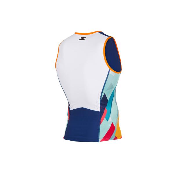 Men's singlet tri-function racer kubik block