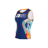 TRIFONCTION     SINGLET HOMME racer kubik block