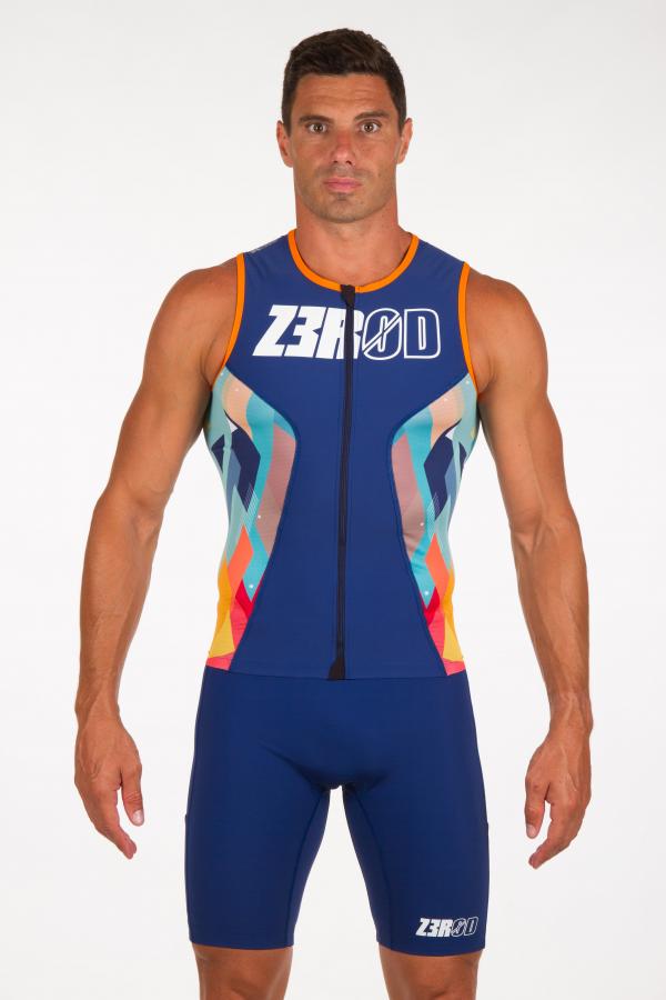 Men's singlet tri-function racer kubik block
