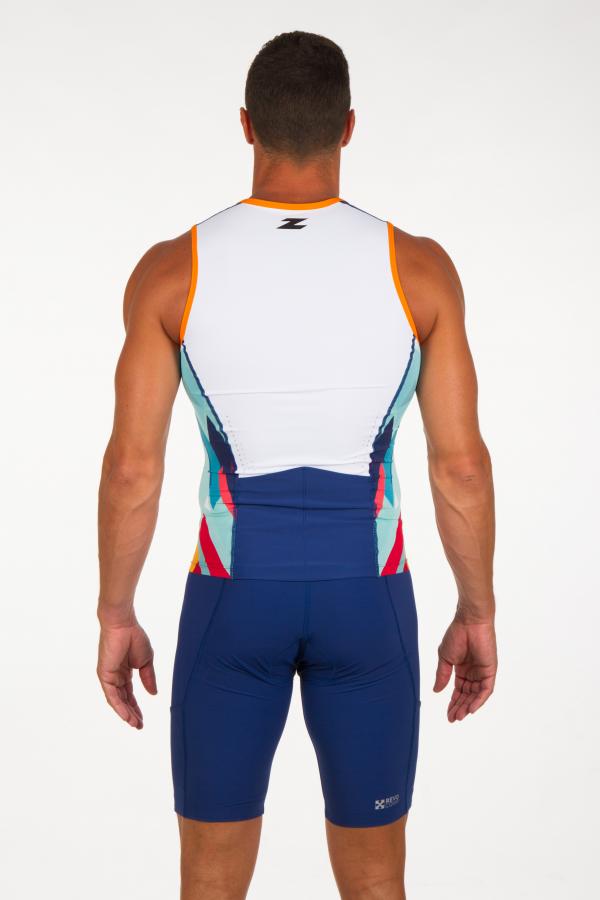 Men's singlet tri-function racer kubik block