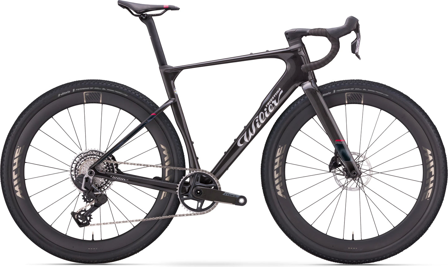 Rave SLR ID2  E628F4G (with carbon F BAR)	V11 Glitch Black Glossy   SRAM FORCE XPLR AXS E1 1x13S	MICHE AERO GRAFF CARBON 48 mm 2026