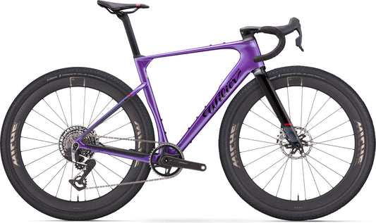 Rave SLR ID2  E628F4G (with carbon F BAR)	V12 Neon Purple  Glossy  SRAM FORCE XPLR AXS E1 1x13S	MICHE AERO GRAFF CARBON 48 mm  2026