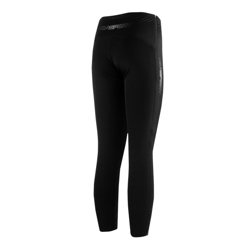 SILASPORT IRON STYLE 3.0 WARM-UP ZIP-UP TIGHTS – BLACK/WHITE