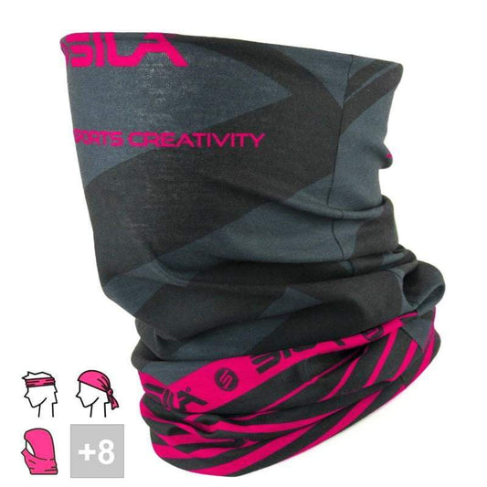 BANDANA BANDANA TOUR DE COU multifonction SILA - SS Créativity Noir / Rose A-BANDANA SILA SPORT 