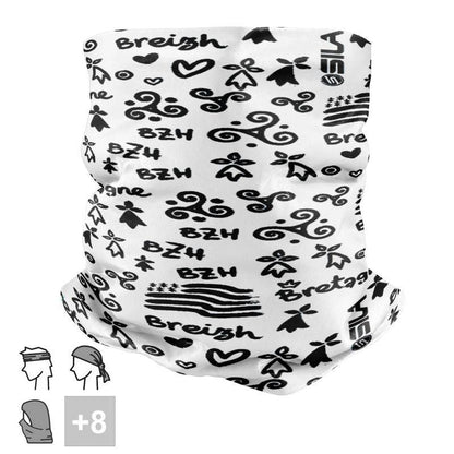 BANDANA TOUR DE COU multifonction SILA BREIZH Blanc Référence 2561 - Taille Unique - A-BANDANA SILA SPORTS 