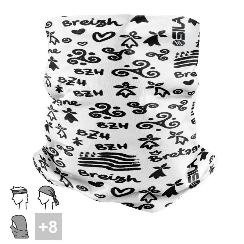 BANDANA TOUR DE COU multifonction SILA BREIZH Blanc Référence 2561 - Taille Unique - A-BANDANA SILA SPORTS 