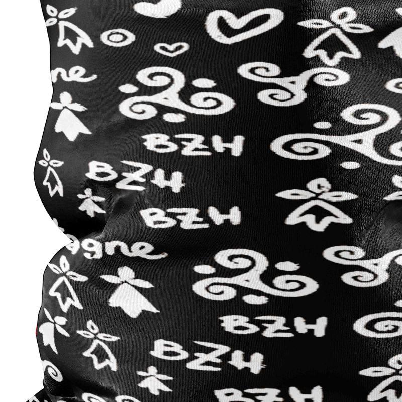 BANDANA TOUR DE COU multifonction SILA BREIZH Noir Référence 2560 - Taille Unique - A-BANDANA SILA SPORTS 