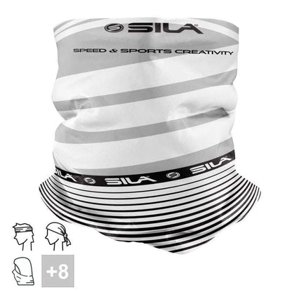 BANDANA TOUR DE COU multifonction SILA - SS Créativity Blanc / Noir 1442 A-BANDANA SILA SPORT 